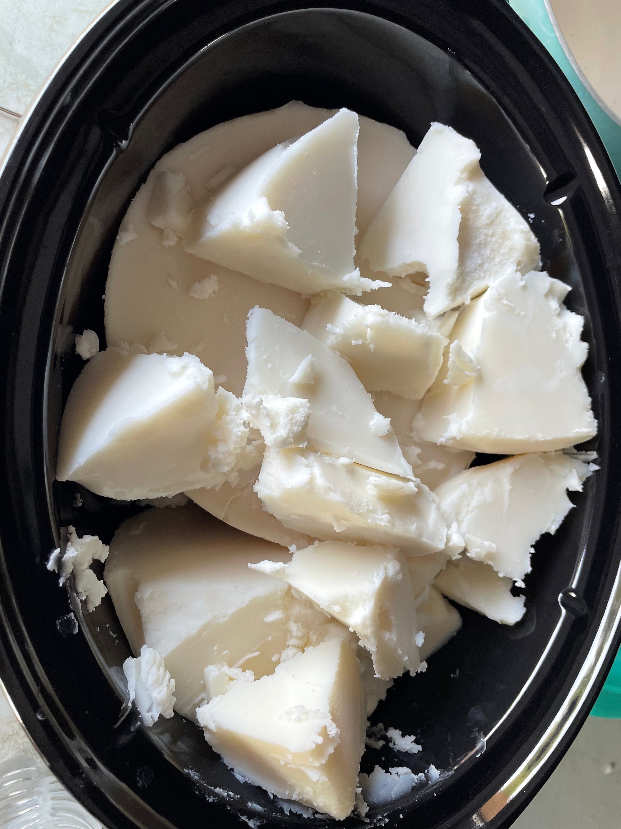 Once beef tallow is rendered to remove water and impurities it has a beautiful cream color and will be solid at room temperature.