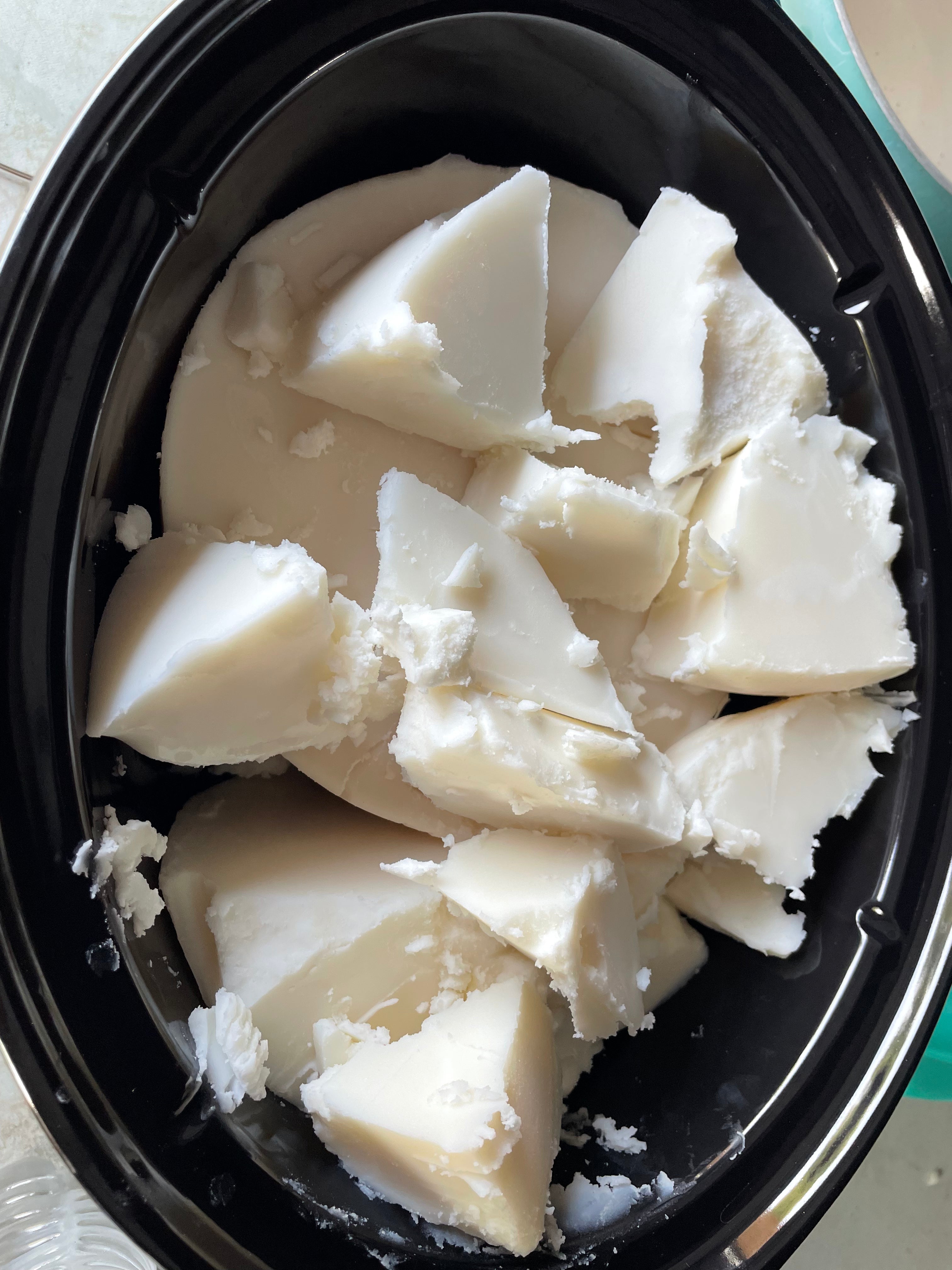Once beef tallow is rendered to remove water and impurities it has a beautiful cream color and will be solid at room temperature.